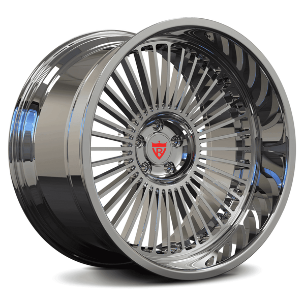 RVRN RV-MH053 custom forged chrome deep dish multi spoke wheels for Jeep performance SUV builds