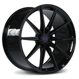 RVRN RV-MJ02 10 spoke forged wheels for Audi RS5 with matte black finish and lightweight performance construction