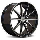 RVRN RV-MJ02 forged 10 spoke concave wheels for Audi RS5 with black and polished finish, custom performance design