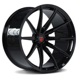 RVRN RV-MJ02 forged concave wheels for Audi RS5 featuring gloss black finish and aggressive 10 spoke styling