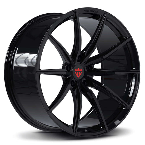 RVRN Wheels RV-MJ02 custom forged deep concave 10 spoke wheels for Jeep Grand Cherokee in gloss black finish