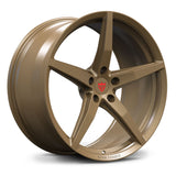 Matte bronze RVRN RV-ML01 forged 5 spoke wheel built for exotic Lamborghini platforms and custom wheel fitment projects