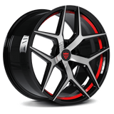 RVRN RV-MM181 forged Y spoke wheel for Mazda CX-5 in black, polished and red finish, custom 18-21 inch lightweight wheel design