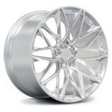 RVRN RV-MP184 McLaren 750S brushed forged Y-spoke wheel featuring precision-crafted 1-piece monoblock construction, clean spoke contours, lightweight performance design and customizable fitment for high-performance applications.