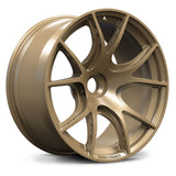 RV-MR01 forged monoblock center lock style Y-spoke wheel matte gold finish for performance cars