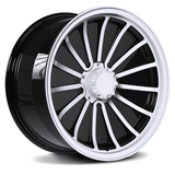 RVRN RV-MR04 forged multi spoke rims for RAM 1500 featuring custom fitment and premium black and polish finish