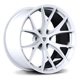 RVRN RV-MR05 forged 6 lug wheels in black and white finish engineered for custom Ram truck wheel fitment projects