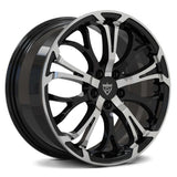 RVRN RV-MR09 custom forged Y spoke McLaren 720S wheels in chrome with black, 1-piece lightweight performance wheel design with precise vehicle fitment