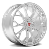 Brushed rose gold forged wheels for Subaru WRX style applications featuring aggressive concavity and lightweight performance design