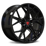RV-MR20 one piece forged wheels for Corvette C7 featuring purple rims and exotic inspired performance styling