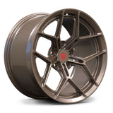 RVRN RV-MR615 copper custom forged Y-spoke wheels for Dodge Charger performance builds