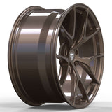RVRN RV-MS102 bronze forged Tesla Model S wheels showcasing custom Y spoke design and concave profile