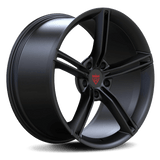 RVRN RV-MS63B gunmetal finish 5 spoke forged wheels, audi performance wheel styling, clean modern OEM+ design