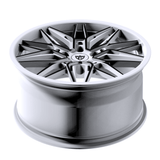 RVRN RV-MS808 custom forged Y spoke Corvette C8 wheel with white and black finish, lightweight performance wheel design