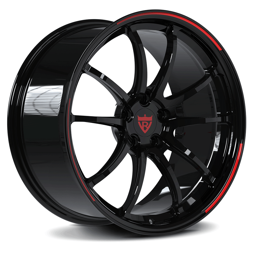 custom forged multi spoke wheels for Land Rover red black RV-MT061 high strength design