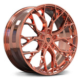 RVRN RV-MV01 forged wheel with black and rose gold finish combination designed for premium BMW performance SUV styling