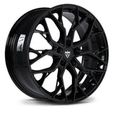 RVRN RV-MV01 custom forged black rims featuring lightweight monoblock construction designed for Lamborghini Urus style performance SUV builds and premium custom fitment