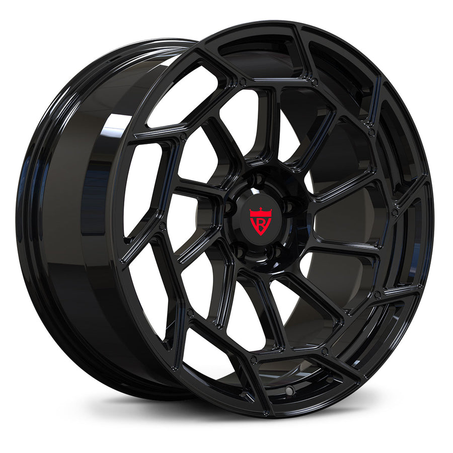 RVRN RV-S3 custom forged directional rims in black finish for BMW performance vehicles, lightweight multi spoke wheel design engineered for premium fitment and performance driving