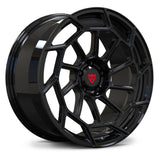 RVRN RV-S3 custom forged directional rims in black finish for BMW performance vehicles, lightweight multi spoke wheel design engineered for premium fitment and performance driving