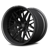RV-T081 CF fully custom carbon fiber two-piece deep dish wheel in gloss black finish