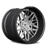 RV-T081 CF fully custom carbon fiber two-piece deep dish wheel in polished finish