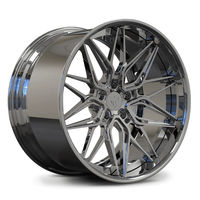 Chrome RVRN RV-T081 deep dish forged rims for Corvette C8 Z06 inspired exotic performance wheel builds