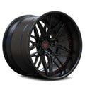RVRN RV-T081 All Matte Black forged wheels for Dodge Challenger, lightweight deep dish wheels with custom fitment