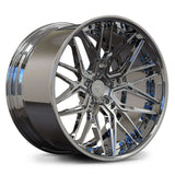 RVRN RV-T081 chrome forged Corvette wheels, custom 2-piece concave design for C8 performance builds