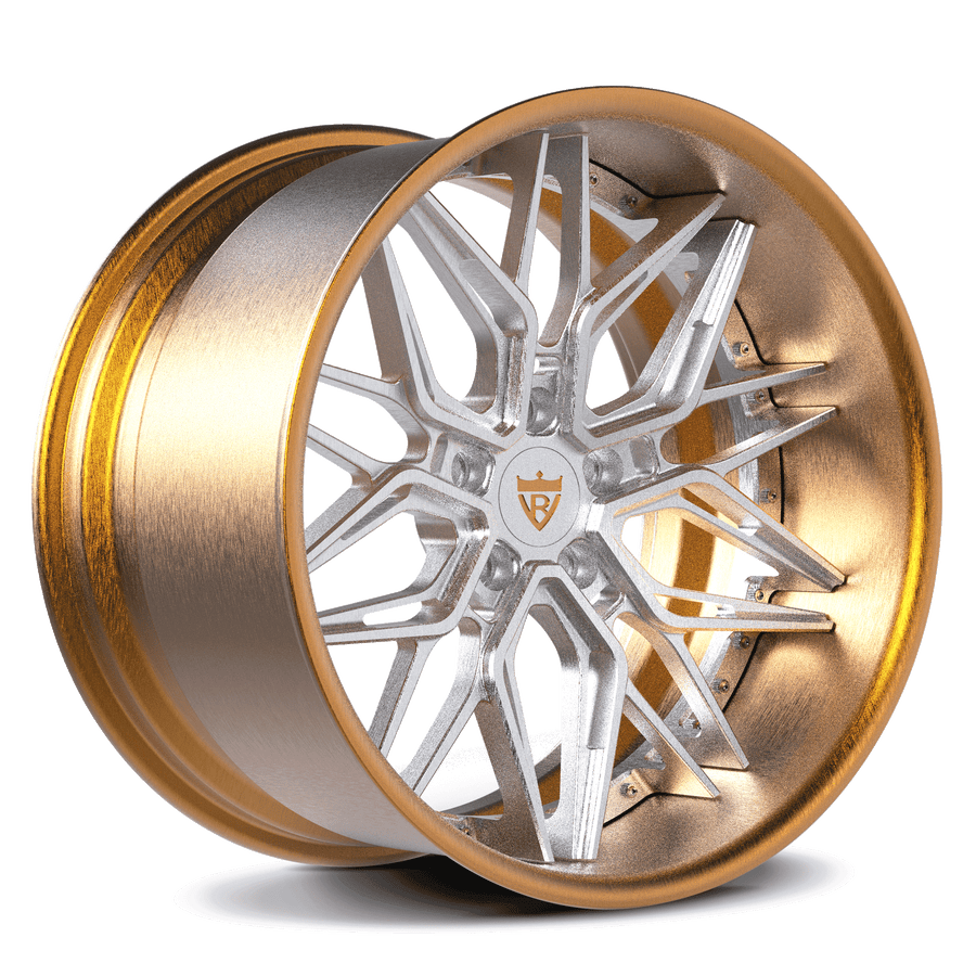 RVRN Wheels RV-T081 forged deep dish BMW M4 wheels in polish and bronze finish with custom 2-piece design