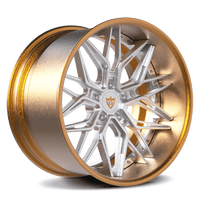 RVRN Wheels RV-T081 forged deep dish BMW M4 wheels in polish and bronze finish with custom 2-piece design
