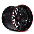 RVRN RV-T081 custom forged deep dish wheels for Ford Mustang Shelby GT500 in Gloss Black finish