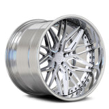 RVRN RV-T081 forged deep dish JDM rims for Nissan Skyline GT-R featuring white and chrome custom 
