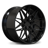 RVRN RV-T081 hidden screws forged wheels in gloss black designed for modern Corvette C8 Z06 aftermarket wheel setups