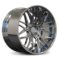 RVRN RV-T081 multi spoke lamborghini wheels deep dish forged structure precision machining detail shot