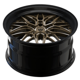 RVRN RV-T081 Porsche 718 deep dish wheels featuring black and copper finish, forged 2-piece construction and aggressive fitment