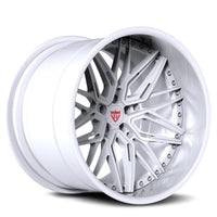RVRN RV-T081 white deep dish forged wheel with visible perimeter hardware for Toyota GR86 applications