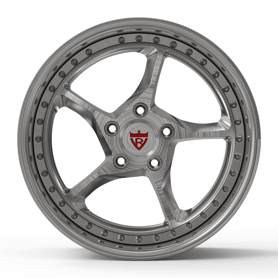 RVRN RV-DF01 custom forged 5 spoke wheel classic chrome finish for Maserati performance cars