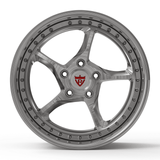 RVRN RV-DF01 custom forged 5 spoke wheel classic chrome finish for Maserati performance cars