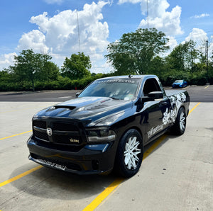 2018 dodge ram 1500 sport rt custom forged truck rims white and black aluminum modern design