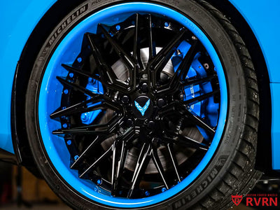 RVRN RV-T081 2025 Corvette C8 Z06 Front Wheel 20x10 Gloss Black Concave Deep Lip