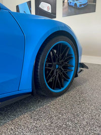2025 Corvette Z06 with RVRN RV-T081 forged wheels in deep concave design, featuring a stunning rapid blue finish.