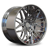 Custom forged Corvette concave rim, 17-26", machined from aerospace-grade aluminum alloy, featuring chrome finish.