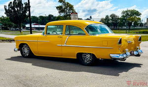 Color and finish detail of custom 18x8 forged wheel for classic Chevy truck enthusiasts
