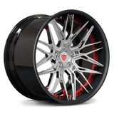 RV-T081 | CUSTOM FORGED 2-PIECE WHEELS featuring aggressive multi-spoke design and deep concave finish.