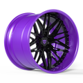 Purple and black 2-piece deep dish wheels RV-T081 designed for Dodge vehicles.