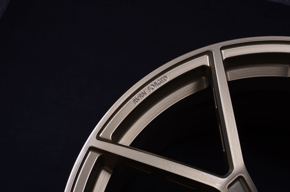 Tesla Model Y on RVRN RV-MB373 forged wheels in Gold (photo 03)