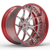 2-PIECE CONCAVE RED AND BLACK FORGED WHEEL : RV-DR08D - RVRN WHEELS