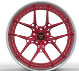 2-PIECE CONCAVE RED FORGED WHEEL : RV-DR08D - RVRN WHEELS