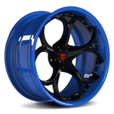 Blue wheels for Acura-custom forged 2-piece rims RV-DS016-RVRN Forged