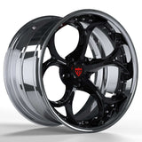 2024 Acura Integra Custom Forged Wheels-Chrome and Black RVRN RV-DS016 2-Piece Rims 